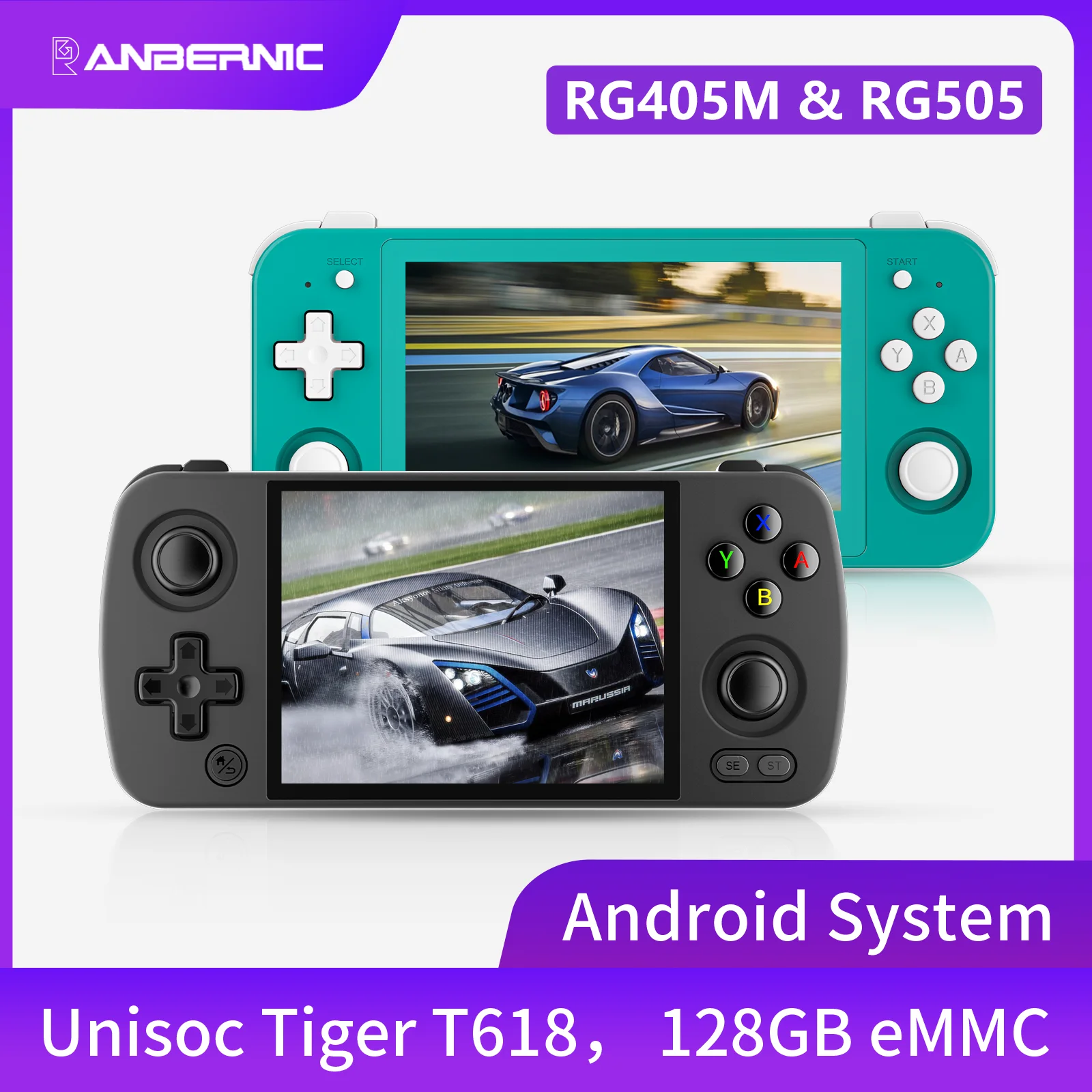 

ANBERNIC RG405M RG505 портативная игровая консоль Android 12 Unisoc Tiger T618 портативный игрок с Холл Joyctick OTA обновление 4000 игра