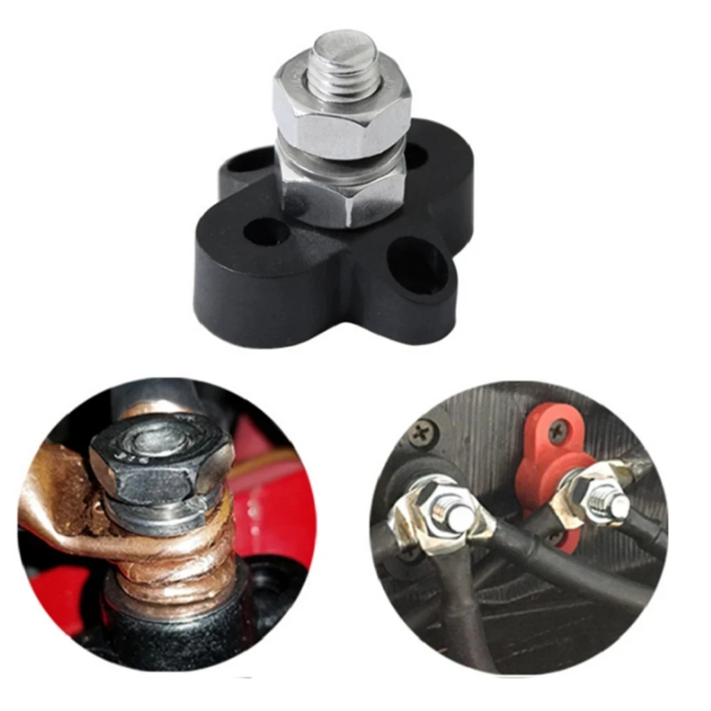 

2 Pieces Red & Black Junction Block Power Post Insulated Terminal Stud 8mm