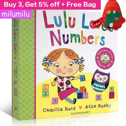 

MiluMilu Lulu обожает цифры Детская цифровая обучающая картонная книга