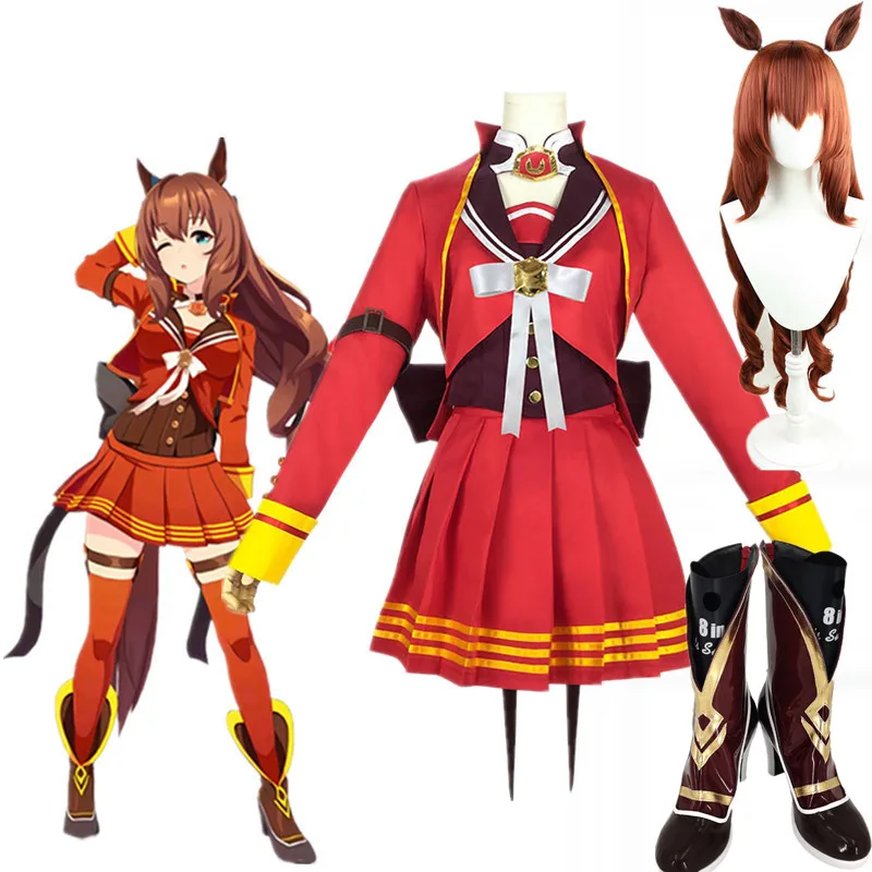 

Uma musume Pretty Derby Maru Zensky MaruZensky Cosplay Costume Christmas New years Party Clothes cosplay shoes wigs