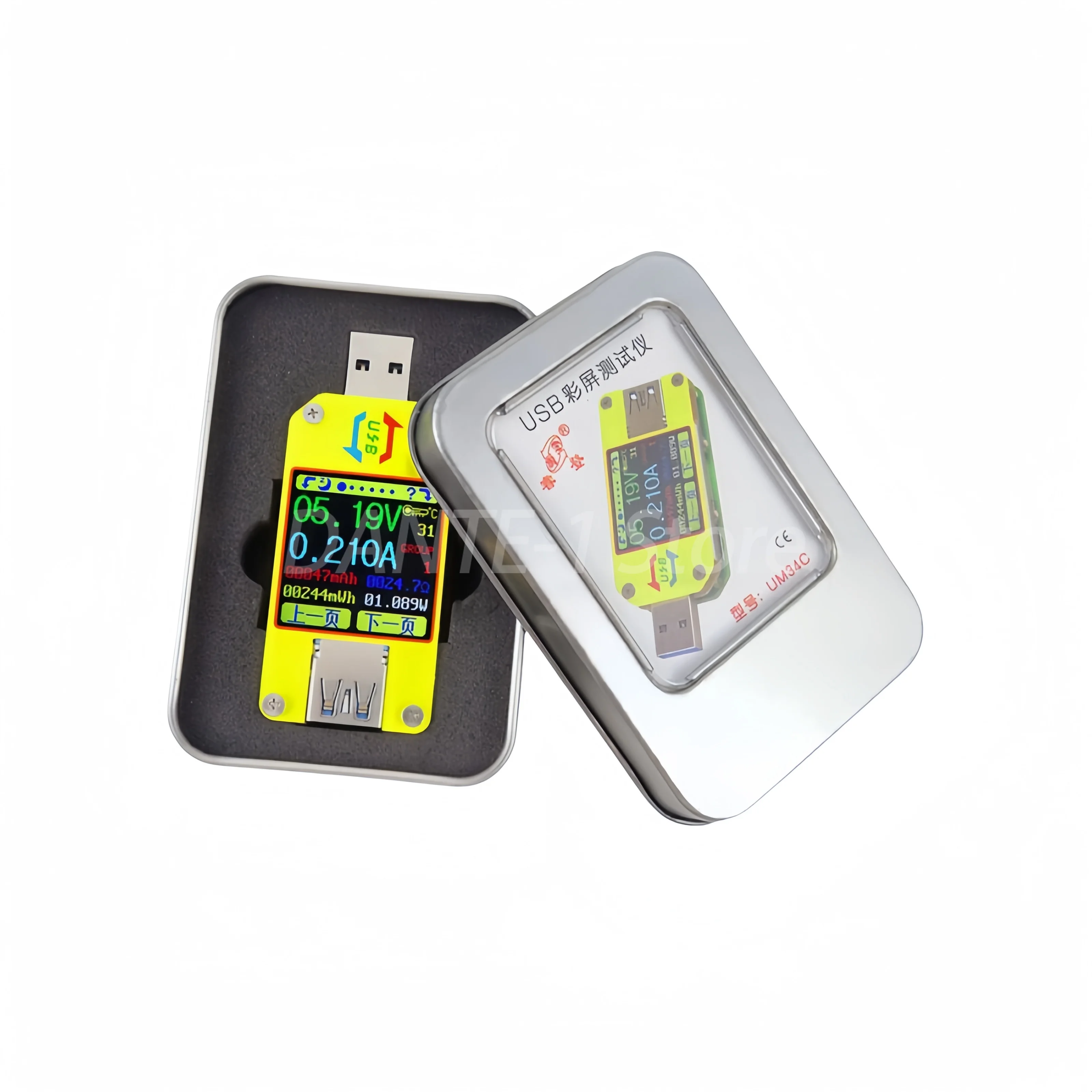 UM34C Android APP Bluetooth коммуникация USB3.0 тестер цветного экрана измерение напряжения и