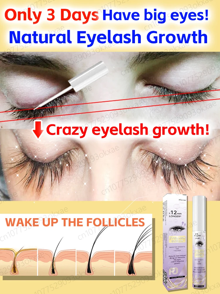 

3 Day Rapid Eyelash Growth Serum Eyebrow Enhancement Eyelash Lift Lengthening Eyelash Thickening