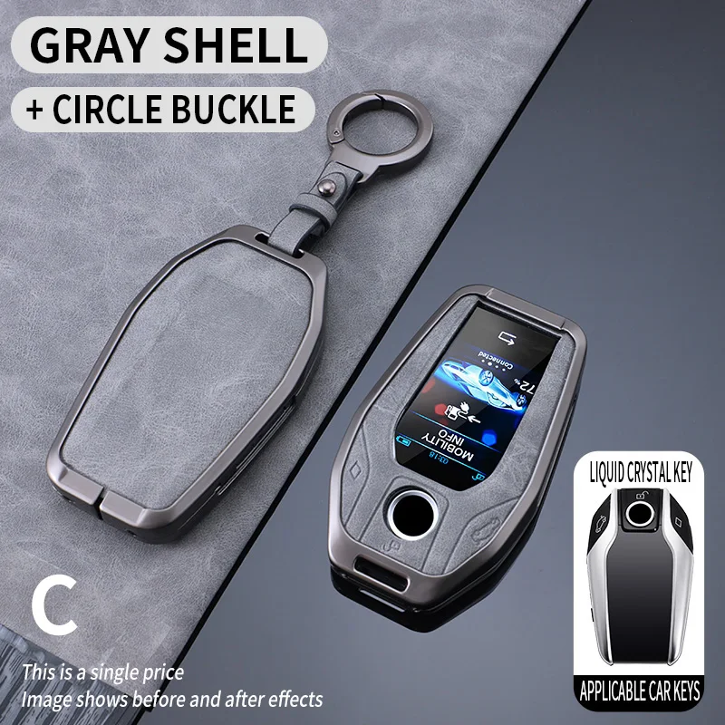 Кожаный чехол для автомобильного светодиодного дисплея из цинкового сплава для BMW 5 7 серии X3 X4 X5 X7 G30 G31 G11 G12 G01 GT G32 i8 Аксессуары