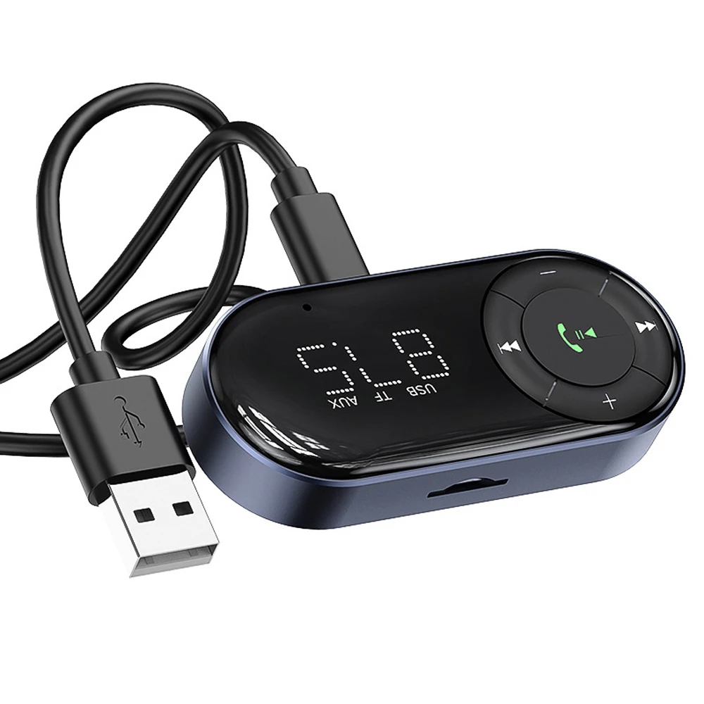 

Mini Car FM Transmitter Convenient Auto BT Audio Receiver Portable Car Driving Handsfree Call Accessory