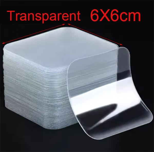 

Двусторонняя прозрачная нанолента из ПВХ, 6x6см