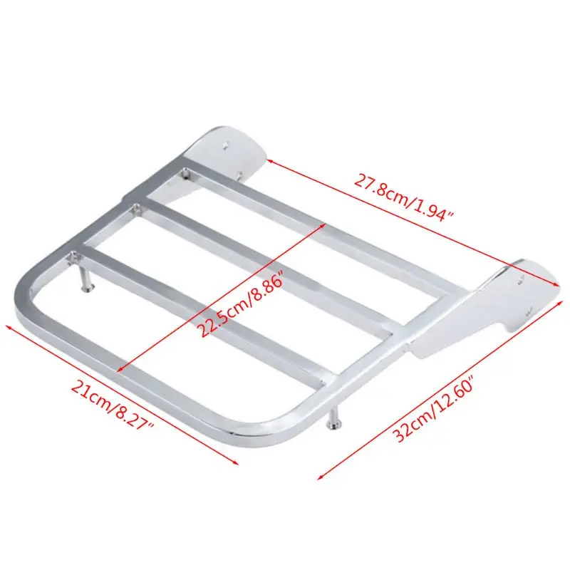 

Chrome Motorcycle Sissy Bar Luggage Rack Support Holder for yamaha V-Star 400 600 650 1100 Classic XVS Dragstar XVS 1100