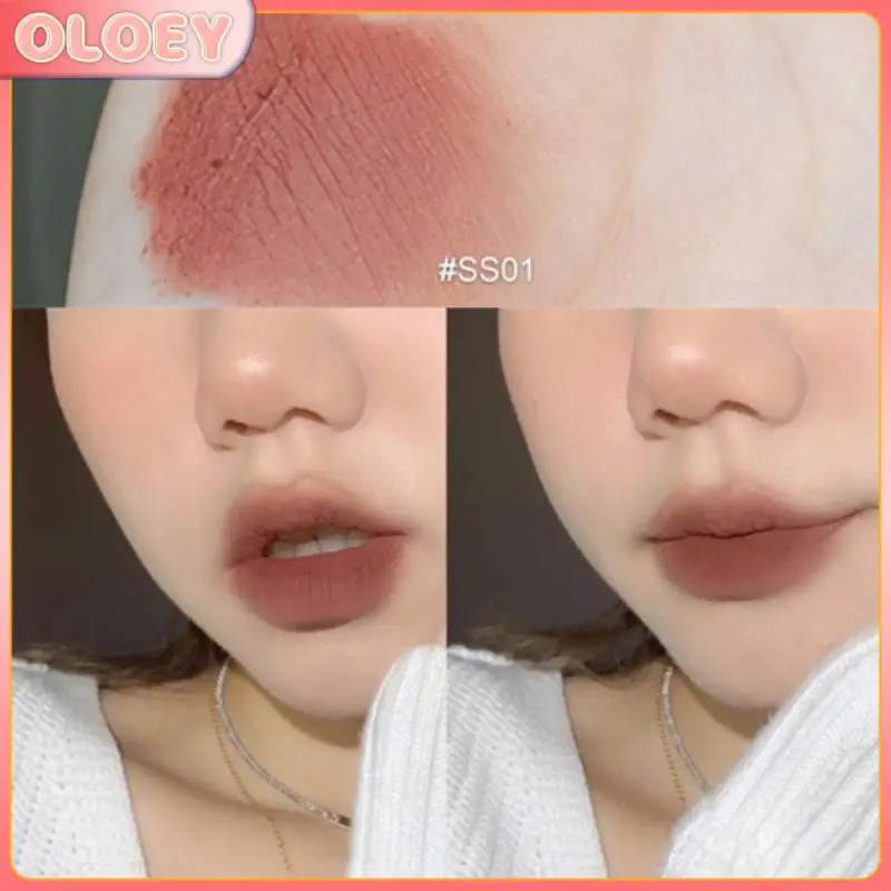 

Waterproof Lipgloss Chestnut Milk Tea Lip Gloss Lasting Colored Lipstick 12 Colors Lip Glaze Moisturizing Red Lip Tint Mud