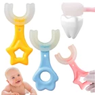 Детская зубная щетка для младенцев 360  U-образная зубная щетка детская зубная щетка для чистки детей мягкая силиконовая зубная щетка для детей средство для чистки зубов