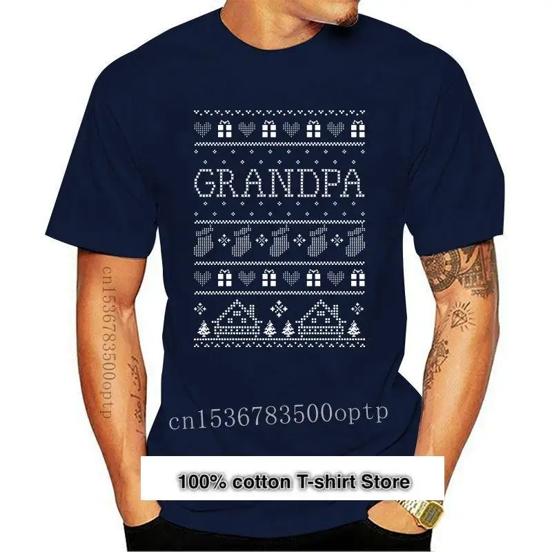 

Camiseta con cuello redondo para hombre, suéter de Navidad, estampado, Hipster, informal, divertido, regalo para el abuelo