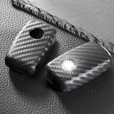 Силиконовый карбоновый чехол для ключей Peacekey VW Polo Golf 4 5 6 Passat Tiguan Jetta Bora Eos Scirocco Skoda