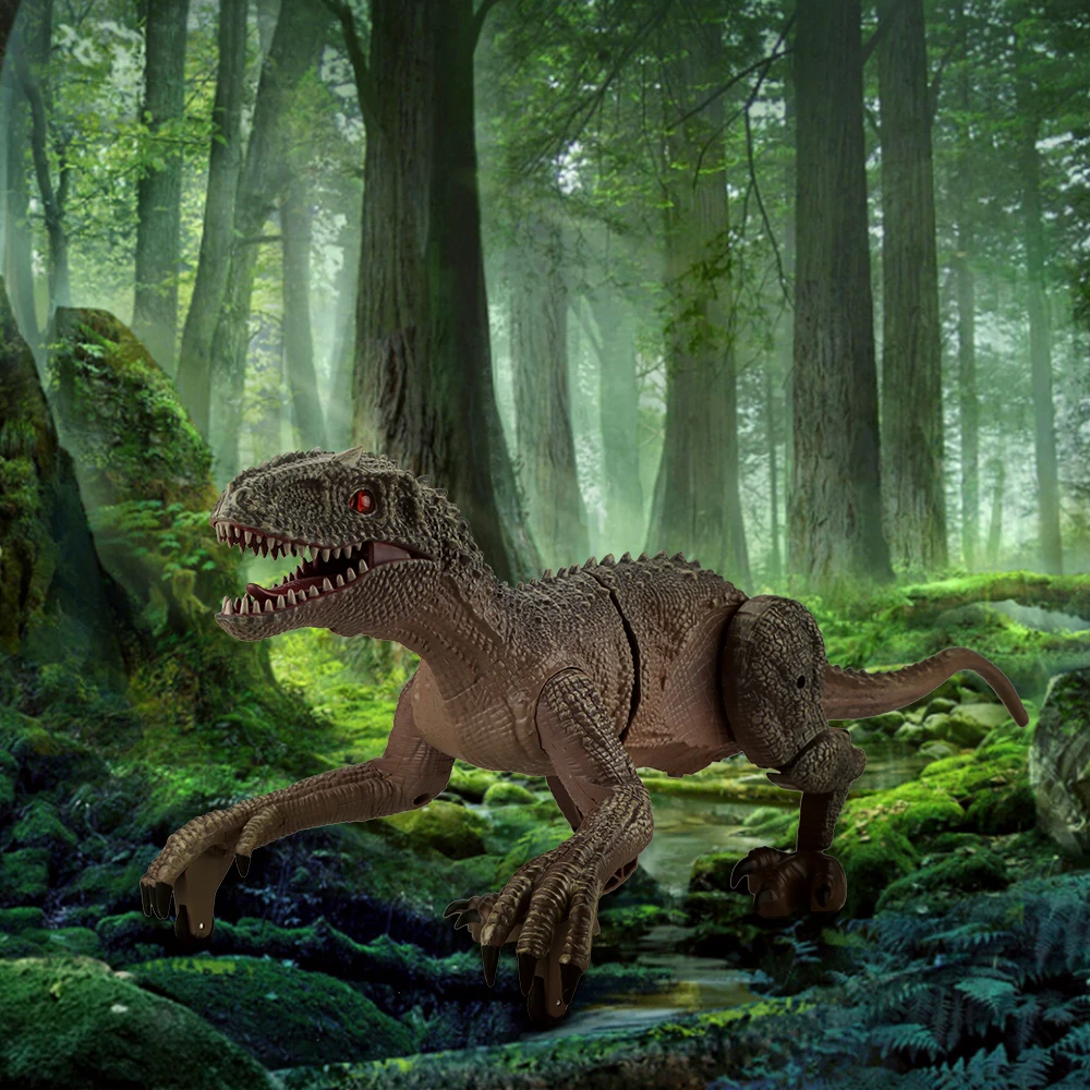 

Electric RC Dinosaur Toys Remote Control Animal Model Walking Lighting Raptor Velociraptor Kids Boys Children Birthday Gifts