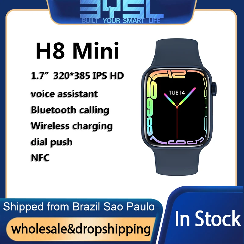 BYSL-reloj inteligente IWO H8 Mini, serie 7, 41mm, Bluetooth, llamadas,...