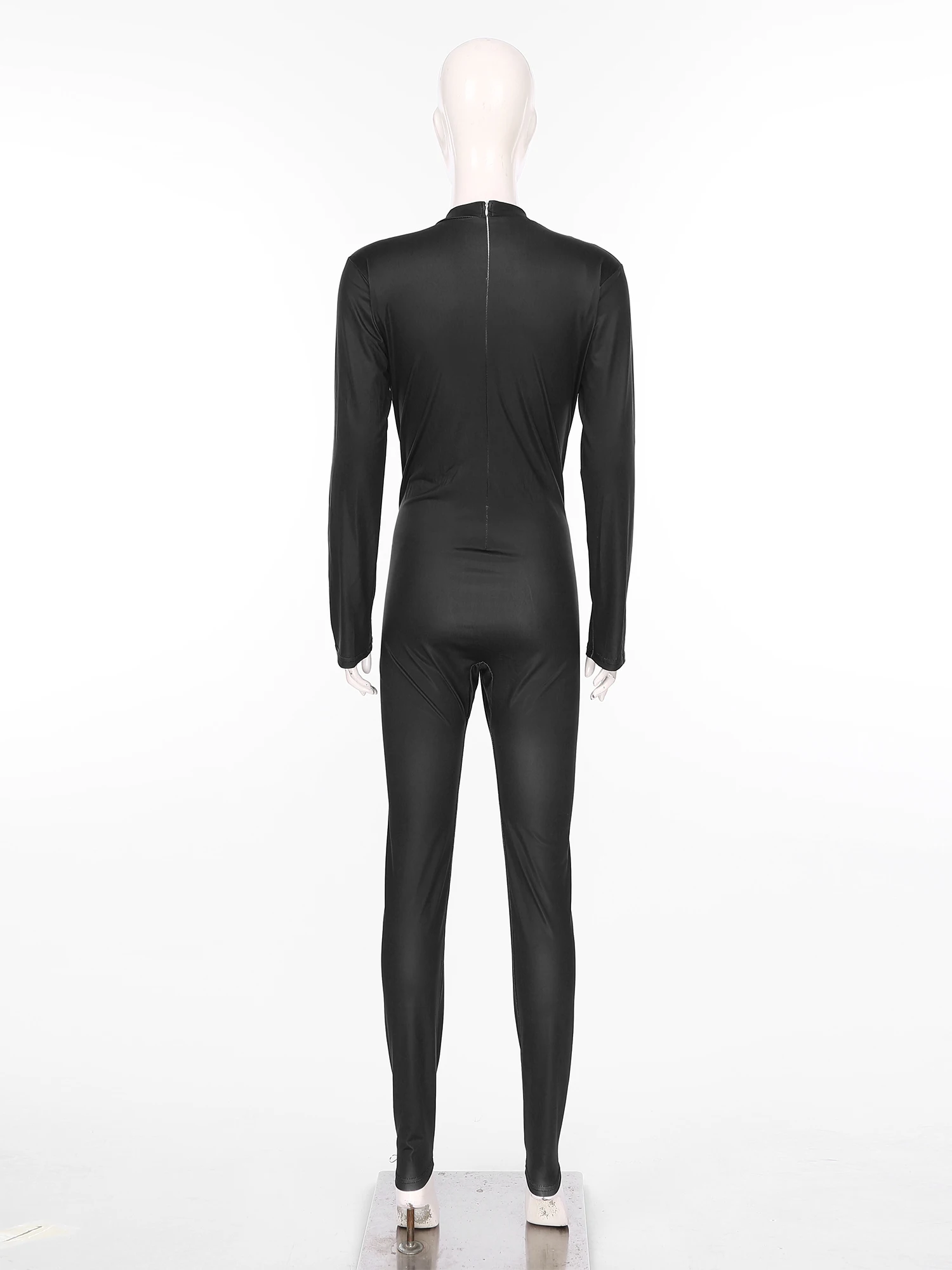 Женский однотонный комбинезон с длинным рукавом повседневный полный женский для