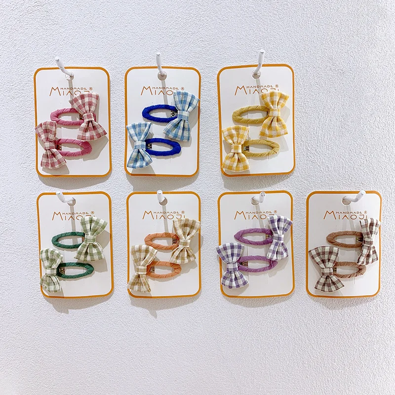 

Детские Винтажные заколки для волос с бантом из сетчатой ткани, 2 шт./компл., заколки для волос для девочек, аксессуары для волос, заколки, зак...