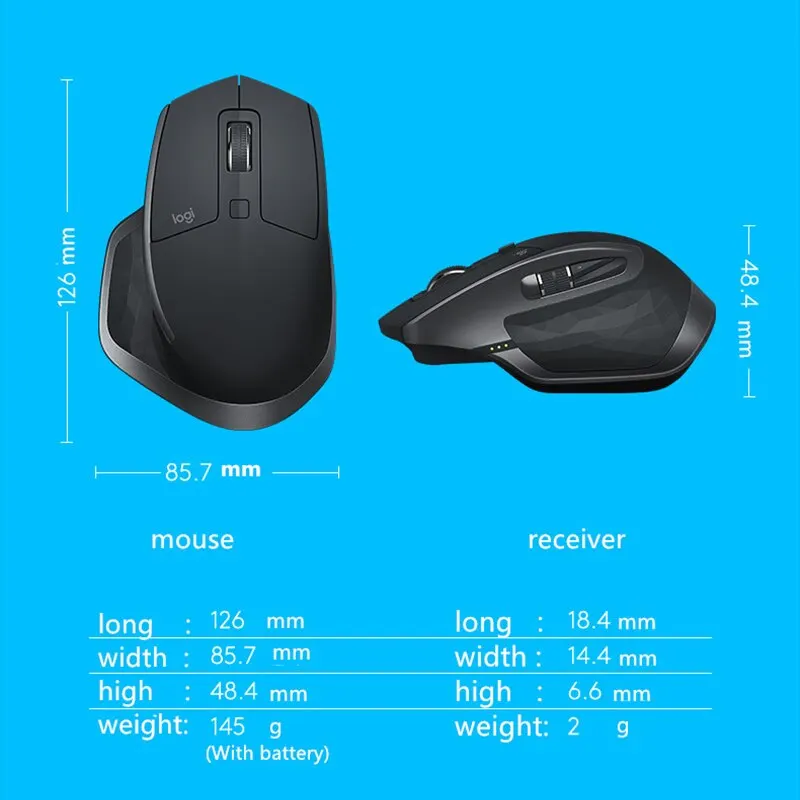 Logitech MX Master2s Wireless Bluetooth Mouse for Office iPad Laptop Desktop Computer Rechargeable Model images - 6