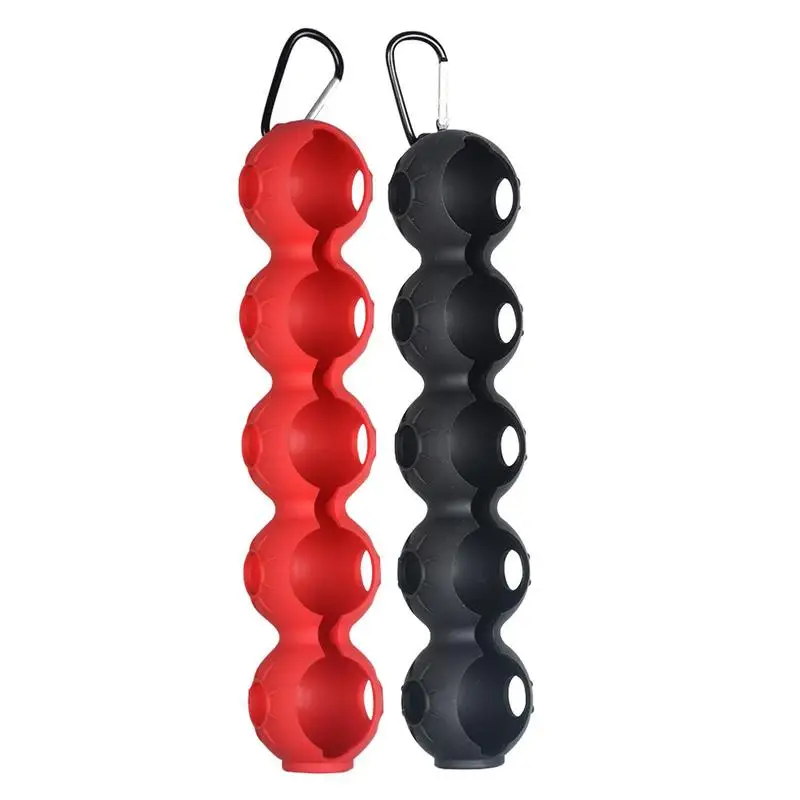 

Silicone Golf Ball Sleeve Holder Protective Cover Bag Holder With Carabiner For 5 Balls Golf Accessories Easy To Carry