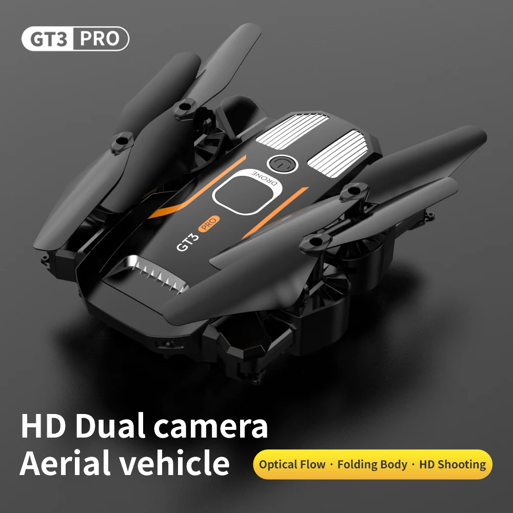 

GT3 Drone Folding UAV HD Dual Camera Aerial Photography 4 Axis RC Aircraft Optical Flow Positioning Quadcopter Toy Gift