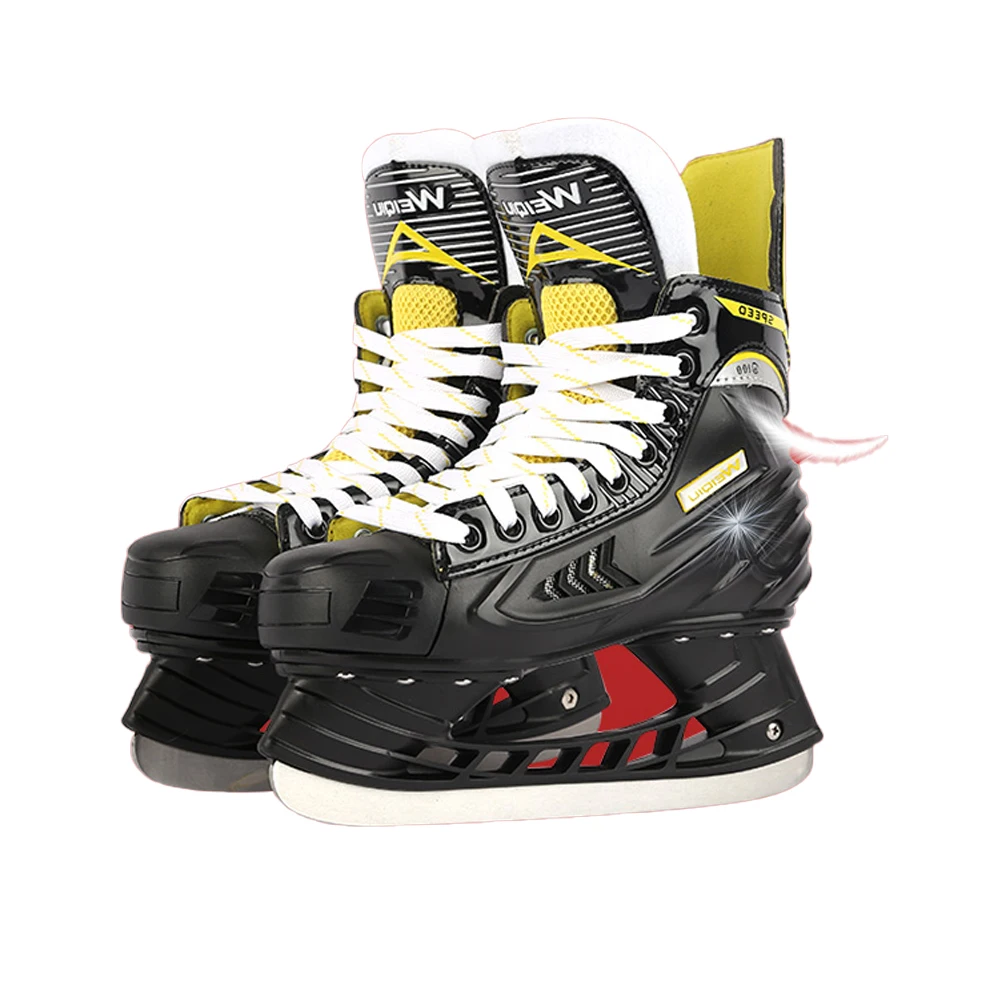 Ice Hockey Skates Shoes Professional Ice Skating Blade Shoe Thermal Thicken Carbon Steel Blade Adult Teenagers Kids