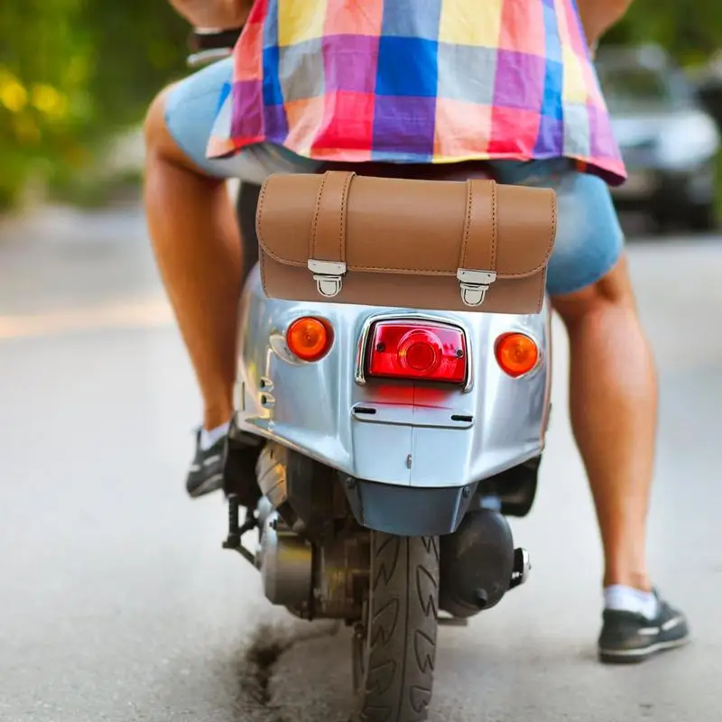 Из искусственной кожи многофункциональная сумка для хранения на руль мотоцикла