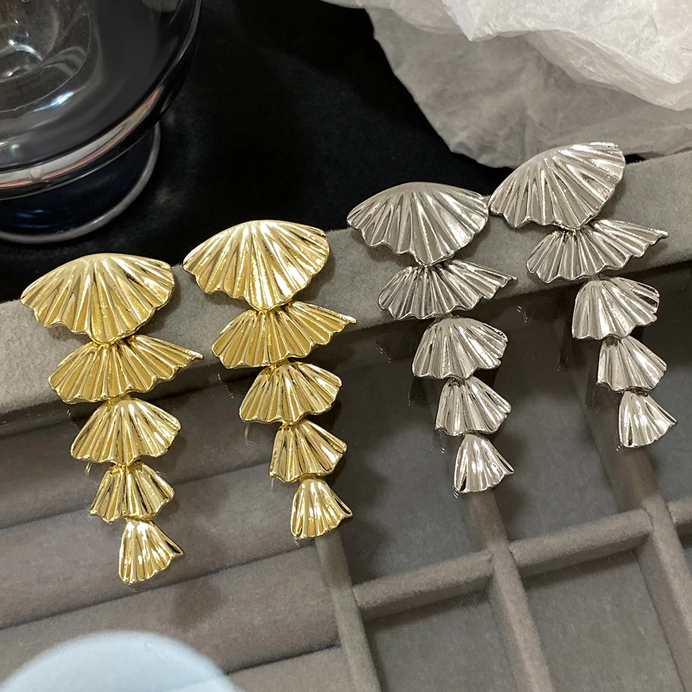 Женские многослойные серьги-подвески AENSOA длинные Винтажные серьги неправильной