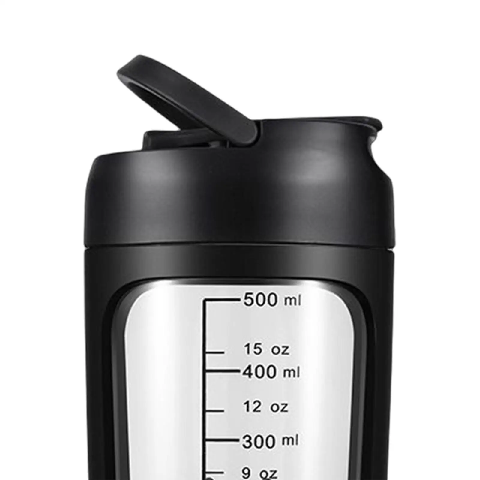 

650ml Electric Protein Shaker Bottle Mixer Cups USB Rechargeable for Fitness Black