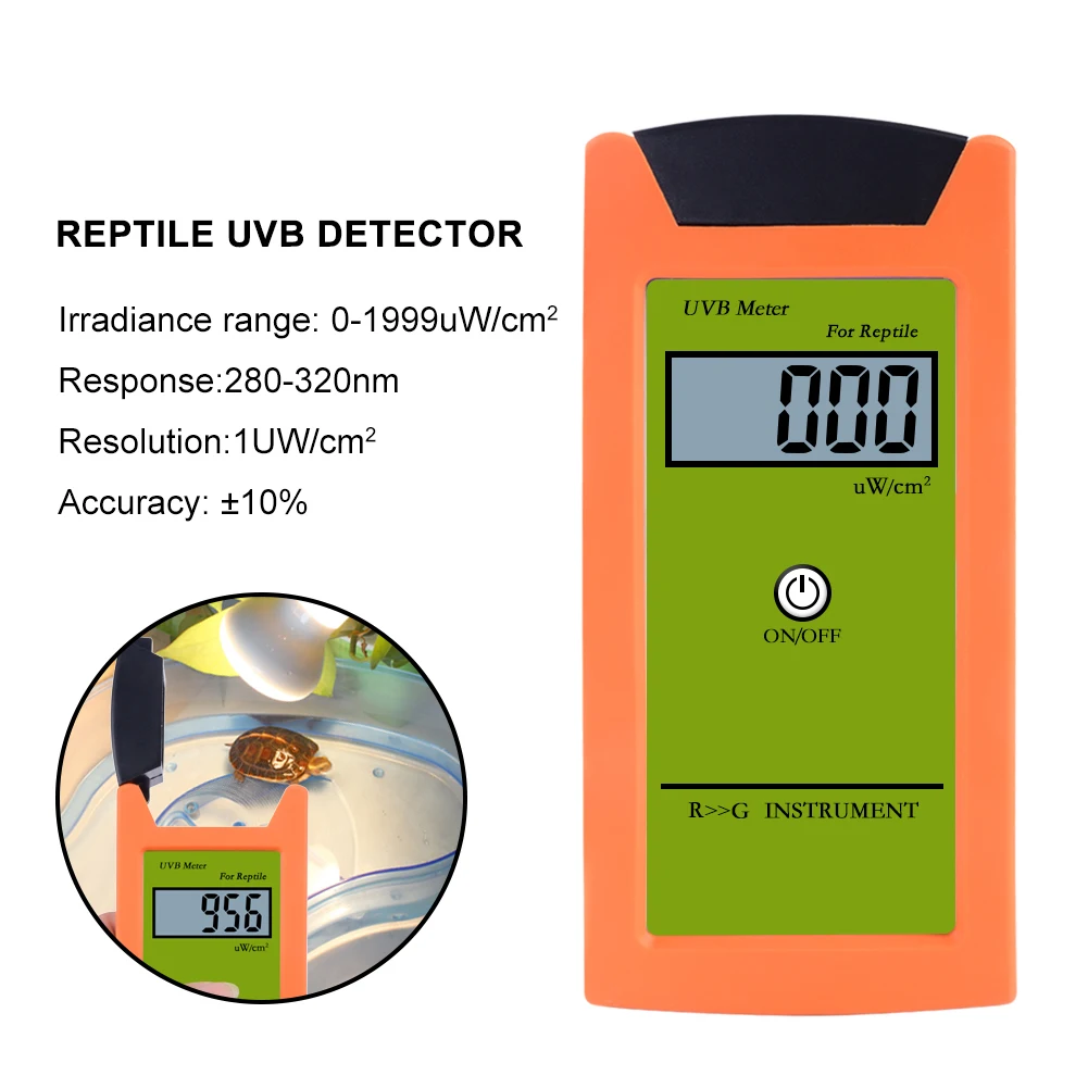 

Photometric Instrument High Accuracy Ultraviolet Radiation Detection Instant Reading UV Radiometers for Reptile Lamp UVB Testing