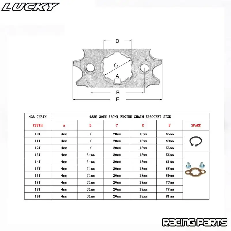 Передняя Звездочка двигателя 428 #20 мм для KAYO ESB SSR SDG внедорожника вездехода