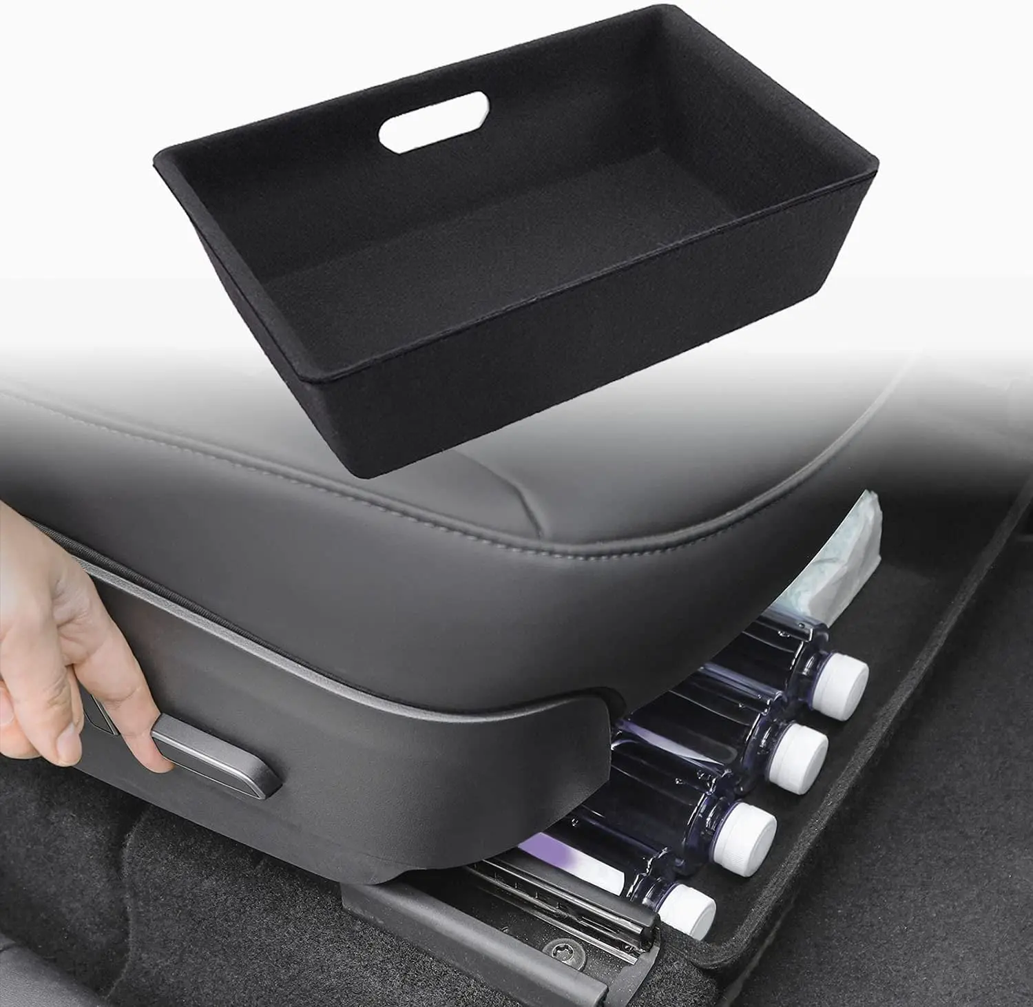 

For Tesla Model Y Storage Box Organizer Car Under Seat Storage Box Case Container Interior Accessories For Tesla Model Y