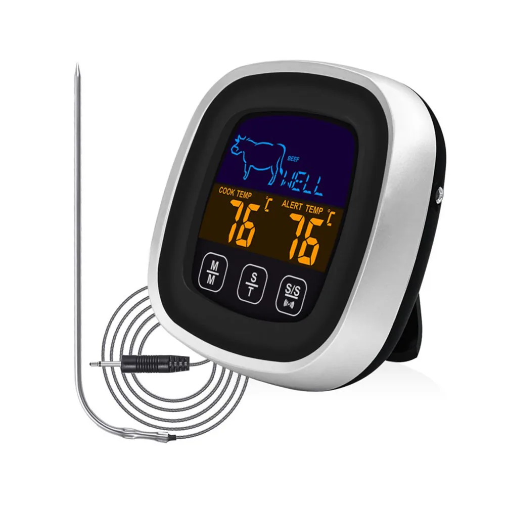 

LCD Touchscreen Digital Meat Thermometers Food Probe Steak Meat Milk Temperature BBQ Oven for Kitchen Cooking Measuring Tools