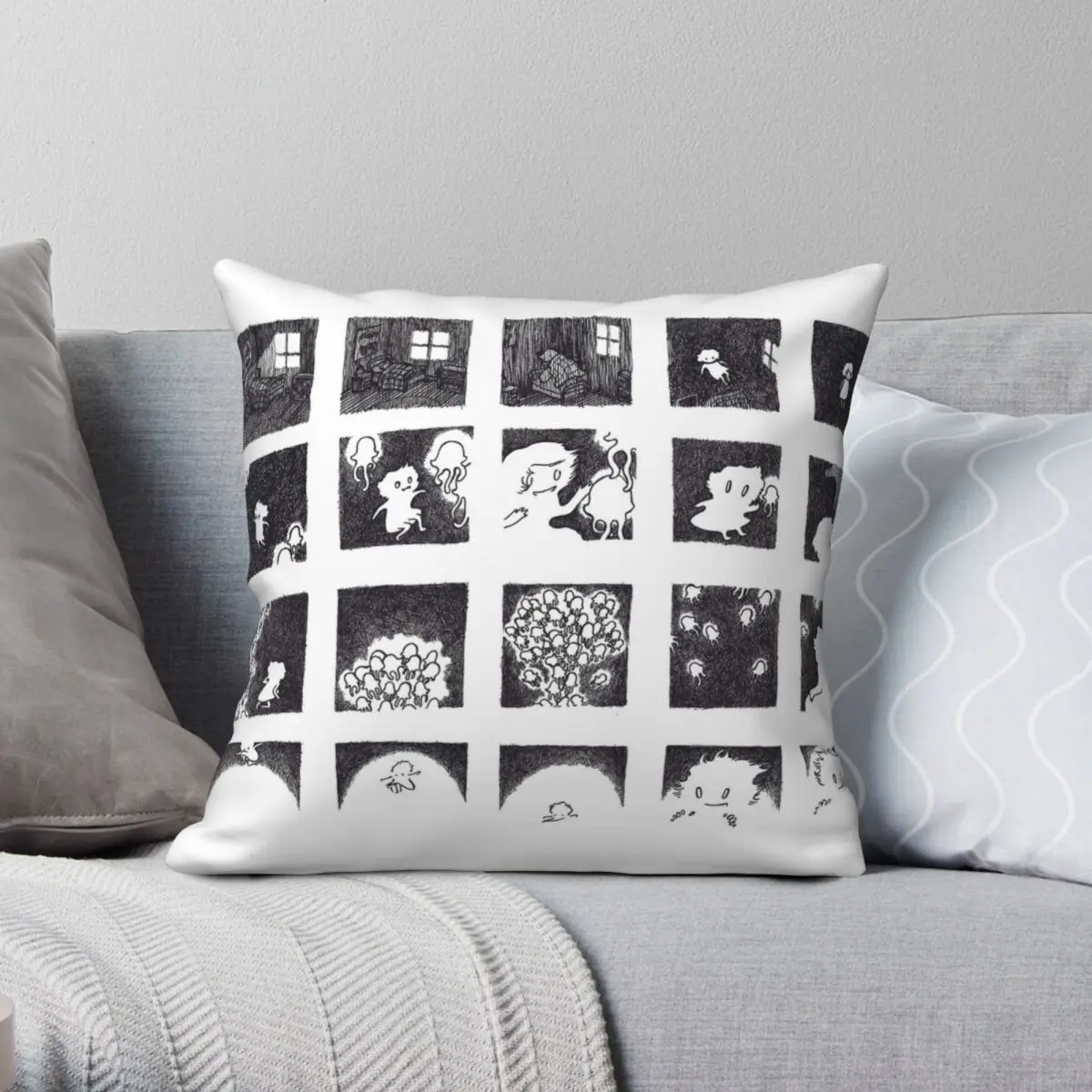 

Квадратная наволочка Jelly из полиэстера и льна, бархатная креативная декоративная наволочка для постельного белья на молнии, 18 дюймов