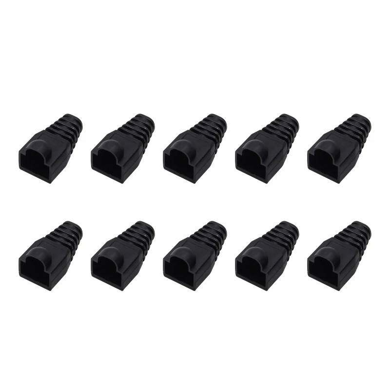 Фото Лидер продаж, 50 шт./лот, черная втулка, заглушка для RJ45 Cat5/6, кабельный разъем, модульный корпус сетевого кабеля, НОВЫЙ №5