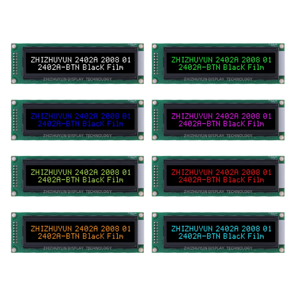 Исходный заводской 2402а символьный экран BTN черная пленка желтые символы