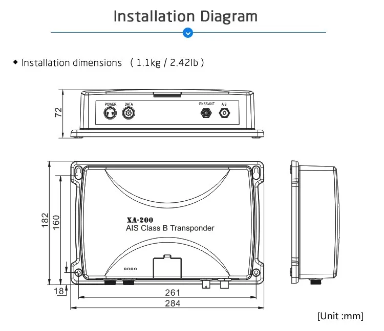 XINUO XA-200 NMEA 0183 судовой катер класса b AIS транспондер трансивер морская Электроника