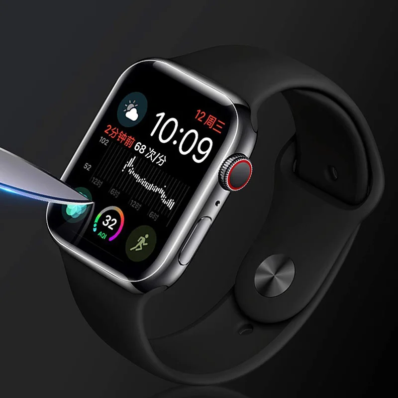 2PCS 9D Full Curved Soft Tempered Glass For Apple Watch 38 40 42 45 44mm Screen Protector For iWatch 8 7 4 5 6 Protective Film