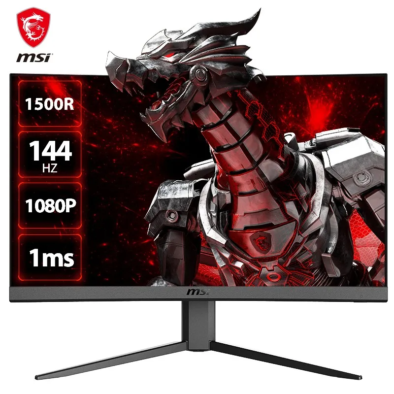 

MSI G24C4 24 inch 144Hz 1ms FHD Anti-glare Curved Gaming Monitor LED smart display screen narrow bezel 16:9 Support AMD FreeSync
