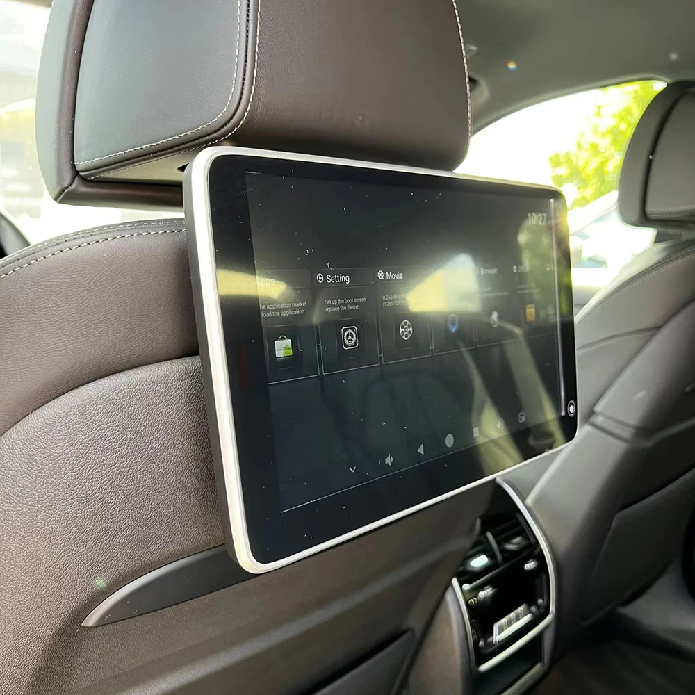 Фото Дисплей монитора подголовника IPS Android Сенсорный экран для BMW X5 F15 X6 F16 2013-2021 гг. Автомобильный плеер на заднем сиденье Видео BT AirPlay Зеркало №3
