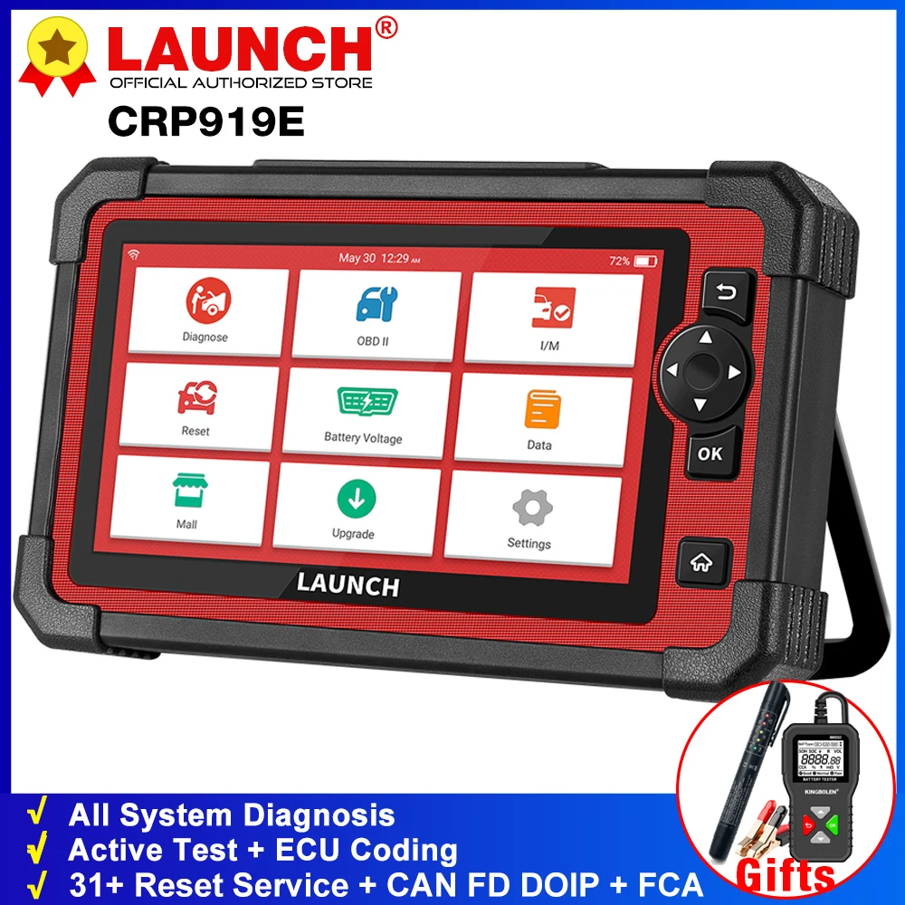 

LAUNCH X431 CRP919E OBD2 Scanner Bidirectional Scan Tool 2 Year Update All System Diagnostic 31+ Services ECU Coding CANFD DOIP