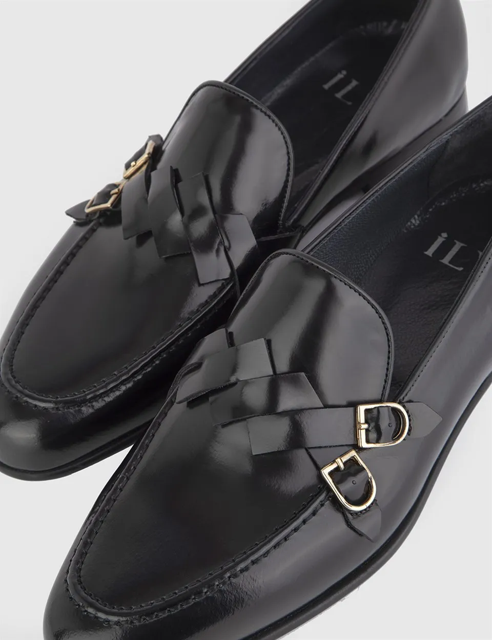

ILVi-Genuine Leather Handmade Conroy Black Florentic Leather Men Shoes 2022 Spring/Summer