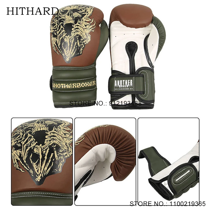 Перчатки для тайского бокса с черепом из искусственной кожи перчатки