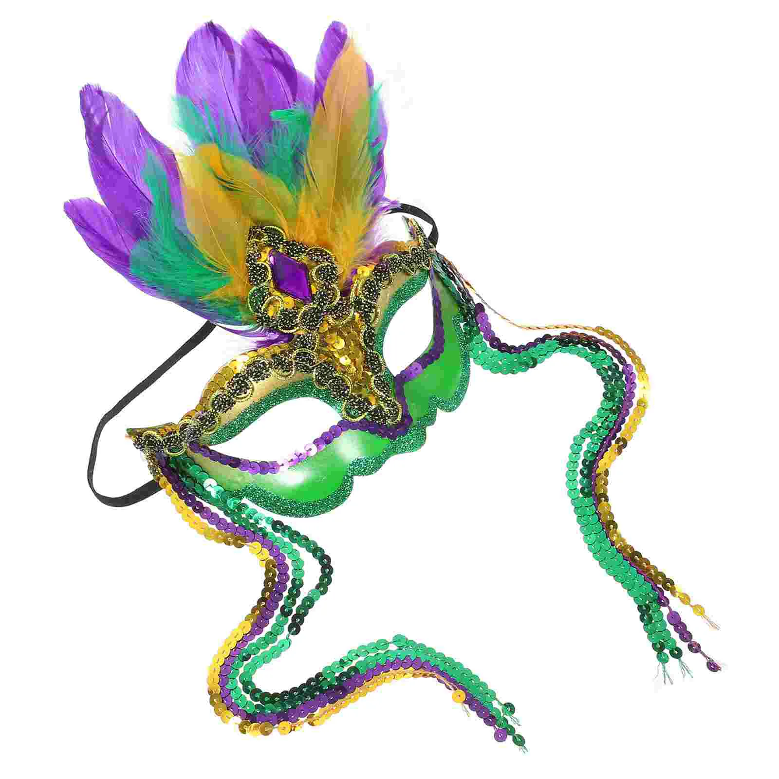 

Masquerade Mask Party Halloween Masks Prop Cosplay Decor Plumage Decorate Costume