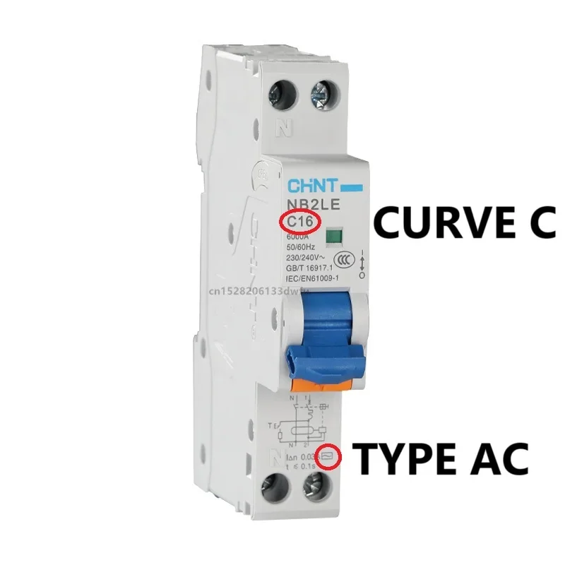 

CHINT NB2LE Автоматический выключатель RCBO 30mA 10/16/20A