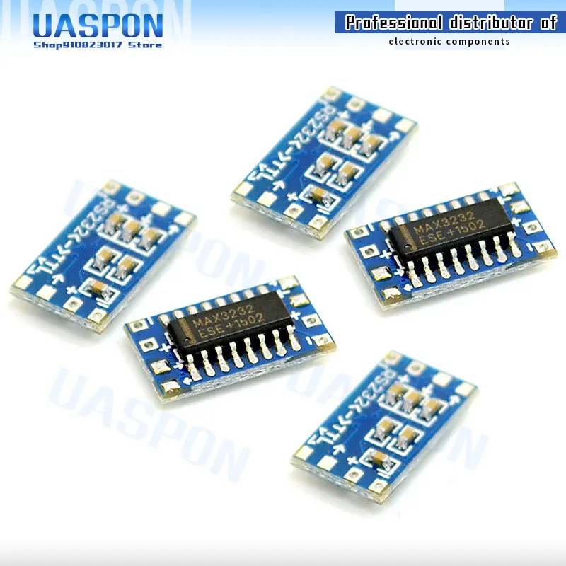 Модуль преобразователя Mini RS232 MAX3232, плата уровня в TTL, 115200bps, 10 шт.