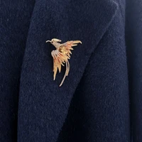 collar pins chinese style brooches phoenix bird brooches korean pin crystal brooches badges pin for girls party jewelry