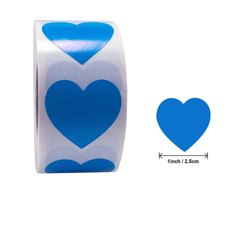 

Праздничные наклейки 100-500, красочные наклейки в форме сердца, этикетка, упаковка для скрапбукинга, канцелярские наклейки, романтичные накле...