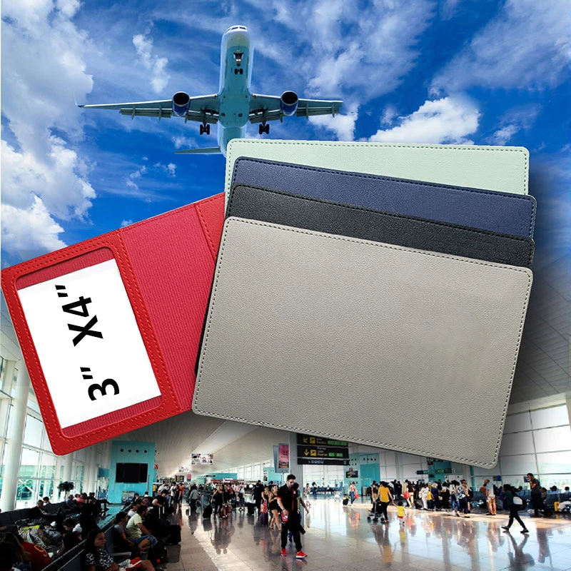 Unisex Fashion Logo Soft PU Leather Passport Cover Cards Travel Passport Holder Wallet Document Tickets Organizer Case Women Men