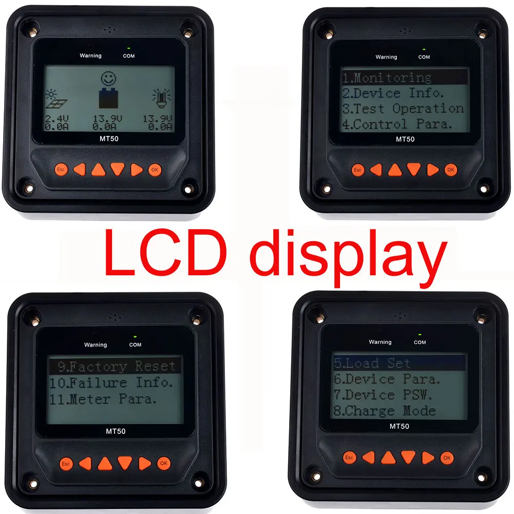 

Regulator Remote Meter Large-screen Statistics Recording RJ45 Cable Graphic MT50 Liquid Crystal Display For Tracer-AN Tracer-BN