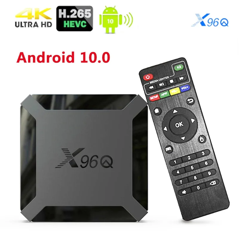 

ТВ-приставка X96Q на Android 10,0, 2 + 16 ГБ, 4 ядра, Wi-Fi 2,4 ГГц