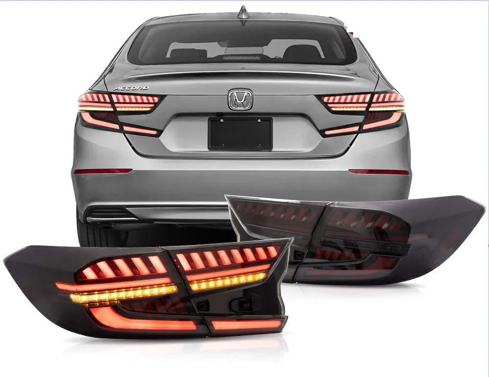 

Задний фонарь в сборе для Honda Accord, задние фонари 2018-2019-2022, аксессуары 10-го поколения, задние фонари, задние светодиодные фонари, задние фонари