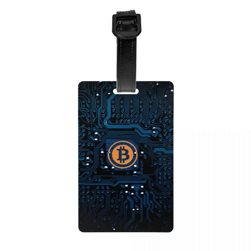 

Биткоин компьютерная Материнская Плата ЦП цепь багажные бирки на заказ Btc блокчеин бирки для багажа Личная Обложка имя идентификационная карта