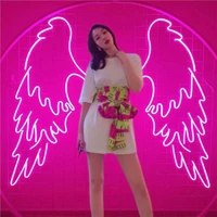 Angel Wings Neon Sign Light of Wing Angel Letter Name Personalized Wedding Decor,Neon Wall Decor, Photo Zone, Neon Sign Custom